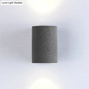 GobekUsa Minimalistic LED Wall Light: Half Cylinder Living Room Sconce with Cement Fixture