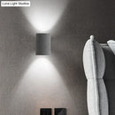 GobekUsa Minimalistic LED Wall Light: Half Cylinder Living Room Sconce with Cement Fixture