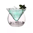 Minimalist stemless martini chiller glass for dining room entertaining by Decorbites