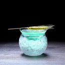 Minimalist stemless martini chiller glass for dining room entertaining by Decorbites
