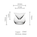 Minimalist stemless martini chiller glass for dining room entertaining by Decorbites