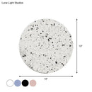 GobekUsa Minimalist LED Wall Sconce: Disc Shaped Terrazzo Bedroom Light - Pink/Blue/Black, 7"/10" Diameter