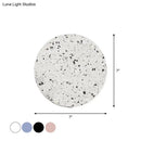 GobekUsa Minimalist LED Wall Sconce: Disc Shaped Terrazzo Bedroom Light - Pink/Blue/Black, 7"/10" Diameter