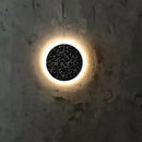 GobekUsa Minimalist LED Wall Sconce: Disc Shaped Terrazzo Bedroom Light - Pink/Blue/Black, 7"/10" Diameter