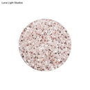 GobekUsa Minimalist LED Wall Sconce: Disc Shaped Terrazzo Bedroom Light - Pink/Blue/Black, 7"/10" Diameter