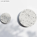 GobekUsa Minimalist LED Wall Sconce: Disc Shaped Terrazzo Bedroom Light - Pink/Blue/Black, 7"/10" Diameter