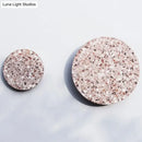GobekUsa Minimalist LED Wall Sconce: Disc Shaped Terrazzo Bedroom Light - Pink/Blue/Black, 7"/10" Diameter
