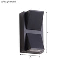 GobekUsa Minimalist Triangle Aluminum Flush Wall Sconce - Small/Large - Black - Corridor Lamp