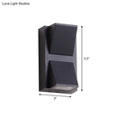 GobekUsa Minimalist Triangle Aluminum Flush Wall Sconce - Small/Large - Black - Corridor Lamp