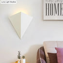 GobekUsa Minimalist Triangle Metallic Wall Lamp with LED Warm/White Lighting for Living Room