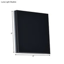 GobekUsa Minimalist Ultra-Thin Wall Washer Light with Square Metal Shade - LED Living Room Sconce Lighting in Black – Warm/White Light