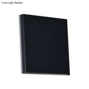 GobekUsa Minimalist Ultra-Thin Wall Washer Light with Square Metal Shade - LED Living Room Sconce Lighting in Black – Warm/White Light