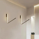 GobekUsa Minimalist V-Shaped LED Wall Lamp Kit - Silica Gel Corridor Sconce Lighting in Warm/White Light (Black/White)