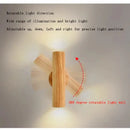 GobekUsa LED Wood Wall Lamp: Nordic Style Walnut Sconce for Bedroom, Study, and Living Room