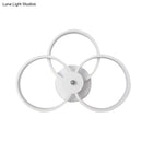GobekUsa Minimalist White 3-Ring LED Acrylic Wall Sconce Light Fixture - Warm/White Light