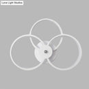 GobekUsa Minimalist White 3-Ring LED Acrylic Wall Sconce Light Fixture - Warm/White Light