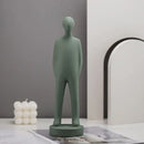 Minimalist white abstract people resin statue set living room decor by Decorbites