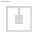 GobekUsa Sleek Square LED Wall Sconce for Bedroom - Warm/White Acrylic Light Fixture in Black/White