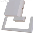 GobekUsa Sleek Square LED Wall Sconce for Bedroom - Warm/White Acrylic Light Fixture in Black/White