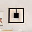 GobekUsa Sleek Square LED Wall Sconce for Bedroom - Warm/White Acrylic Light Fixture in Black/White