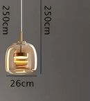 GobekUsa Glass Pendant Lights for Bedroom Living Dinning Room Style Fixtures