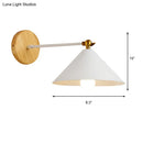 GobekUsa Nordic Modern Rotatable Pyramid Wall Lighting in White, Metallic Sconce Light for Bedroom