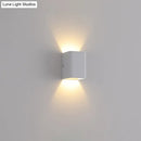 GobekUsa Contemporary LED Wall Mount Lamp - Black/White Cube Shade, Metallic Finish - Ideal for Bedside with Warm/White Lighting
