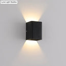 GobekUsa Contemporary LED Wall Mount Lamp - Black/White Cube Shade, Metallic Finish - Ideal for Bedside with Warm/White Lighting