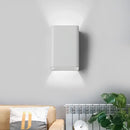 GobekUsa Contemporary LED Wall Mount Lamp - Black/White Cube Shade, Metallic Finish - Ideal for Bedside with Warm/White Lighting