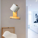 GobekUsa Adjustable Nordic Metal Drum Wall Sconce with 1 Bulb: Gray/White/Green Bedside Light Fixture
