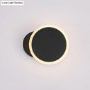 GobekUsa Minimalist White/Black Round LED Wall Sconce with Warm/White Light - Acrylic Wall Mounted Lamp Fixture