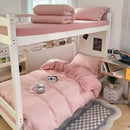 GobekUsa Buttoned Washed Cotton Bedding Set: Soft & Breathable Quilt Cover for Home or Dorm