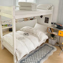 GobekUsa Buttoned Washed Cotton Bedding Set: Soft & Breathable Quilt Cover for Home or Dorm