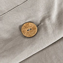 GobekUsa Buttoned Washed Cotton Bedding Set: Soft & Breathable Quilt Cover for Home or Dorm
