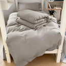GobekUsa Buttoned Washed Cotton Bedding Set: Soft & Breathable Quilt Cover for Home or Dorm
