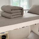 GobekUsa Buttoned Washed Cotton Bedding Set: Soft & Breathable Quilt Cover for Home or Dorm