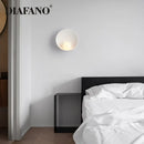 GobekUsa Gypsum Glass LED Wall Sconce Minimalist Lighting for Bedroom Aisle Surface Mounted