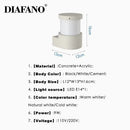 GobekUsa Concrete Outdoor Wall Lamp | IP65 Waterproof Wall Light for Courtyard, Balcony & Door