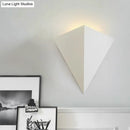 GobekUsa Minimalist Triangle Metallic Wall Lamp with LED Warm/White Lighting for Living Room