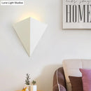 GobekUsa Minimalist Triangle Metallic Wall Lamp with LED Warm/White Lighting for Living Room
