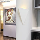 GobekUsa Minimalist Triangle Metallic Wall Lamp with LED Warm/White Lighting for Living Room