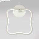 GobekUsa Minimalist White Curved Square LED Acrylic Wall Sconce - Warm White Lighting