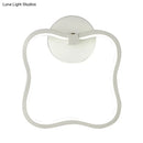 GobekUsa Minimalist White Curved Square LED Acrylic Wall Sconce - Warm White Lighting