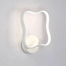 GobekUsa Minimalist White Curved Square LED Acrylic Wall Sconce - Warm White Lighting