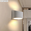 GobekUsa Gypsum LED Wall Sconce - Minimalist 1-Head White Wall Lamp Fixture