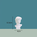 Minimalist white david portrait resin sculpture living room decor by Decorbites