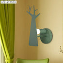 GobekUsa Tree Wall Mount Light - Nordic Macaron Style - Green/Grey/White - Bedroom Lighting