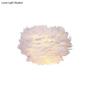 GobekUsa White Floral Wall Mount Light - Minimalist Feather Sconce for Bedroom