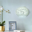 GobekUsa White Floral Wall Mount Light - Minimalist Feather Sconce for Bedroom