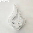 GobekUsa Nordic LED Flame-Shaped Wall Sconce Light for Cozy Bedroom Ambiance in Warm/White